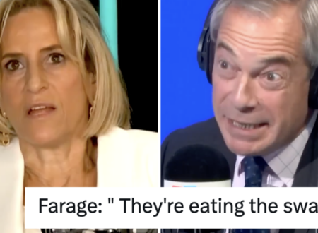 Nigel Farage is wanging on about migrants eating swans and no-one nails it like the magnificent Emily Maitlis