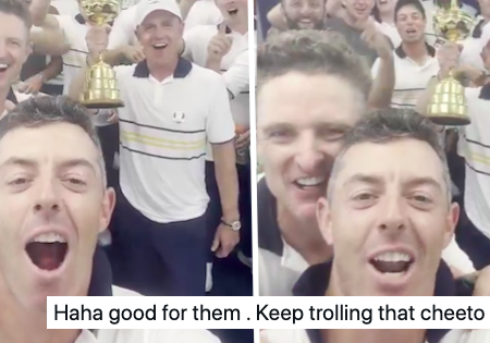The European Ryder Cup team celebrated their victory by epically taunting Donald Trump and both sides of the Atlantic loved it