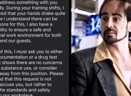A restaurant boss insisted one of their staff get a drugs test and ended up schooled into next week