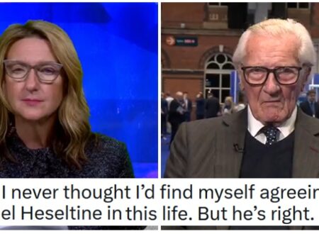 Lord Heseltine’s description of ‘the populist extremism of Farage’ has people shocked to find they completely agree with a Tory