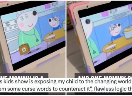 The internet quite rightly condemns this homophobic dad’s shameful reaction to a same-sex couple in Peppa Pig