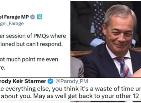 Nigel Farage said there’s not much point in him being at PMQs, and it might be the most relatable he’s ever been – 14 nods of agreement