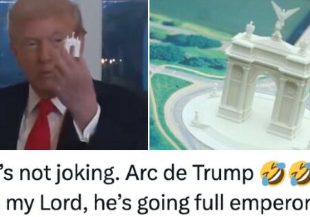 Donald Trump plans to build an ‘Arc de Trump’ as a monument to himself and people get the distinct whiff of authoritarianism in the air