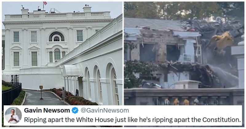 Trump's builders have started tearing down part of the White House to make way for his golden ballroom, and people are appalled - 29 furious reactions