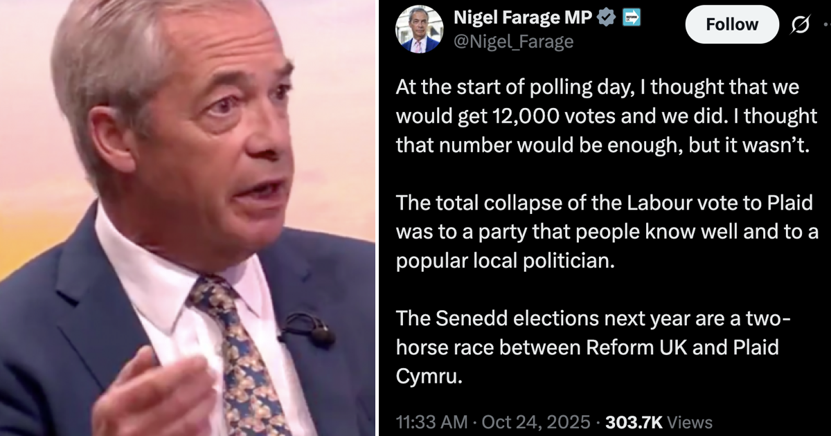 Nigel Farage tried to put his bravest face on the latest Reform UK defeat and was mocked into next week