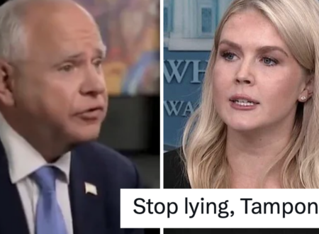 Karoline Leavitt embarrasses herself, the White House, and the whole country, by hurling crude schoolyard insult at Tim Walz on Twitter