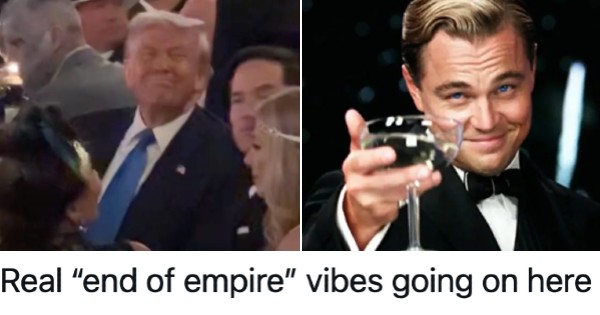 Donald Trump held a lavish 'Great Gatsby' party for his rich pals - as millions are set to lose food benefits