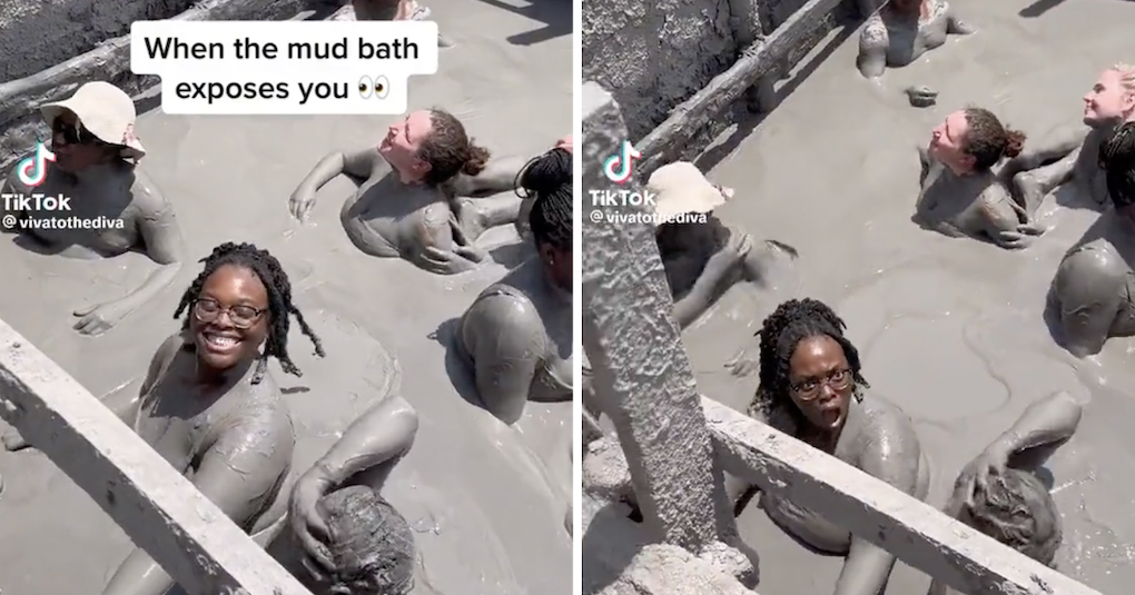 ‘When the mud bath exposes you’ will never not put a smile on our faces (and in 4 seconds flat!)