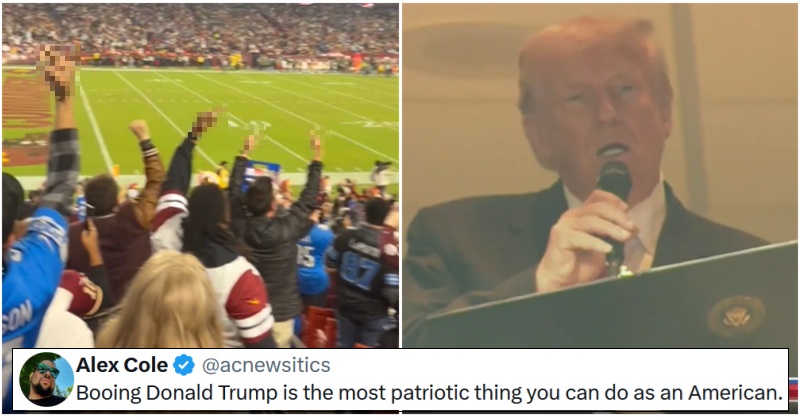 Donald Trump turned up at an NFL game, and the crowd let him know how they feel - right to his face