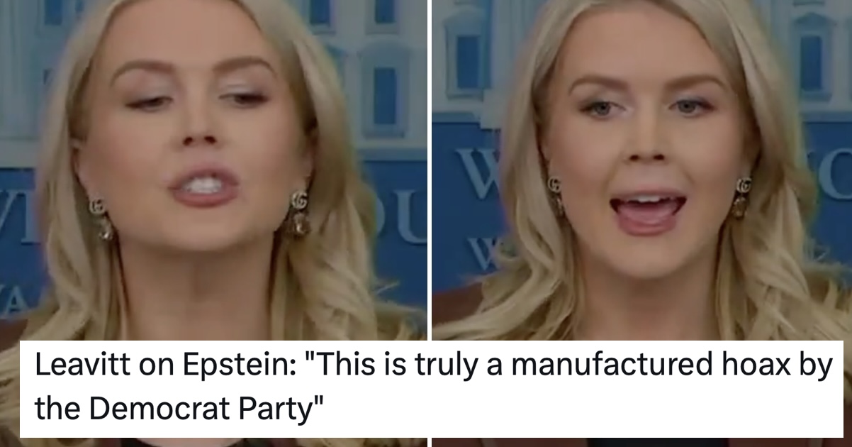 Karoline Leavitt insisted that Democrats 'manufactured' the Epstein 'hoax' and the replies came for her with files full of receipts