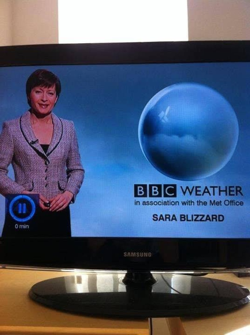 Sara Blizzard, weather presenter