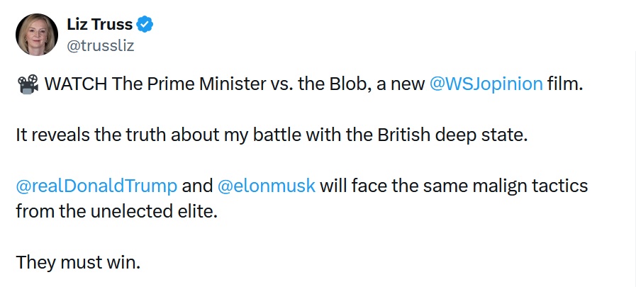 WATCH The Prime Minister vs. the Blob, a new @WSJopinion
film.
It reveals the truth about my battle with the British deep state.
@realDonaldTrump
and @elonmusk
will face the same malign tactics from the unelected elite.
They must win.