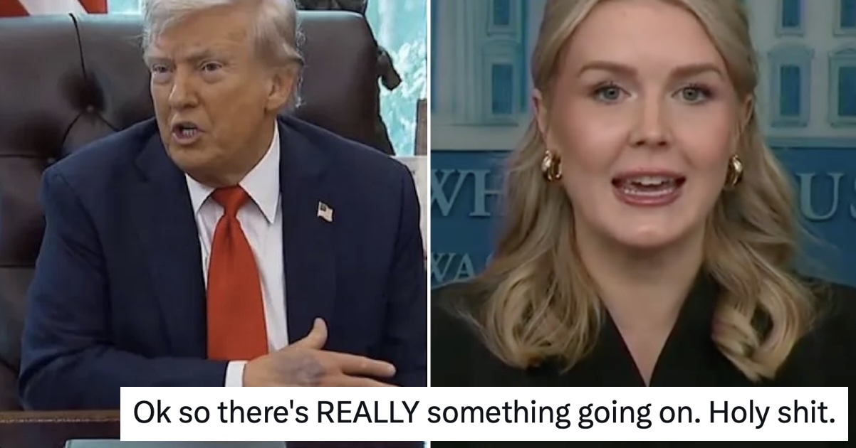 We weren't fussed by Trump's oddly bruised hand until Karoline Leavitt explained it like this and now we can't stop thinking about it