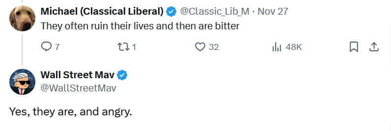 Classic_Lib_M
They often ruin their lives and then are bitter