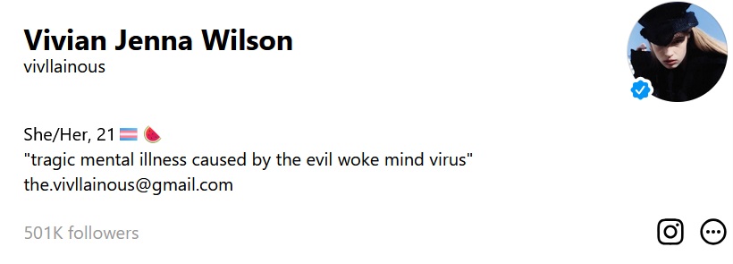 "tragic mental illness caused by the evil woke mind virus"