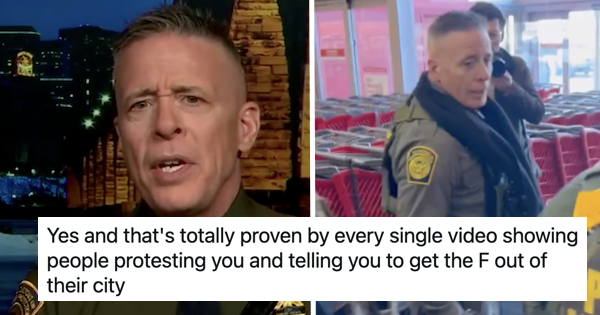 The US Border Patrol chief said 90% of Americans were ‘happy to see’ ICE on the streets and 100% of the replies begged to differ