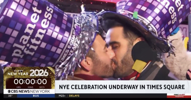 An ‘anti-woke warrior’ was furious that two men saw in New Year with a kiss and was magnificently owned into next year