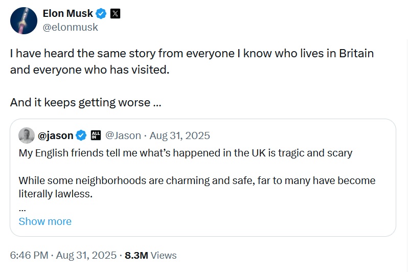 I have heard the same story from everyone I know who lives in Britain and everyone who has visited.
And it keeps getting worse …