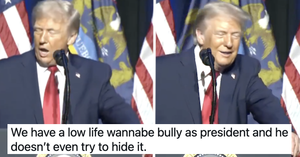 If ever a 9-second clip could nail the true ghastliness of Donald Trump and his White House then it’s surely this