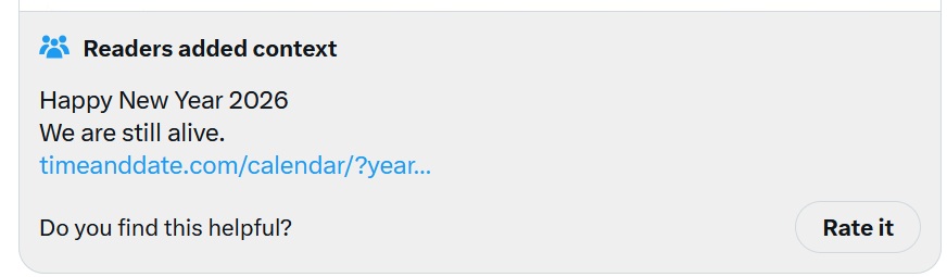 Happy New Year 2026
We are still alive.