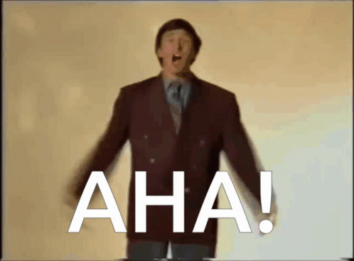 Alan Partridge throwing his nahds up and saying AHA!