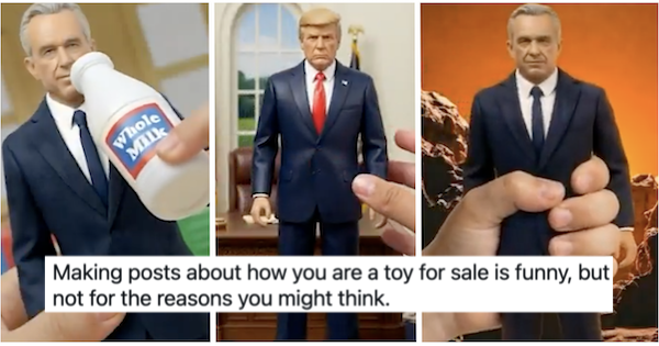 RFK Jr posted a spoof commercial for his very own action figure and self-awareness must be sold separately