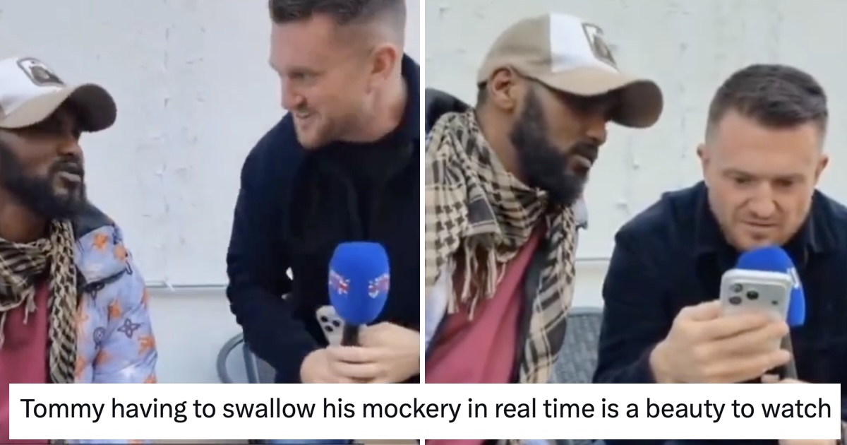 Tommy Robinson went out to reinforce his own bigotry and it spectacularly blew up in his face