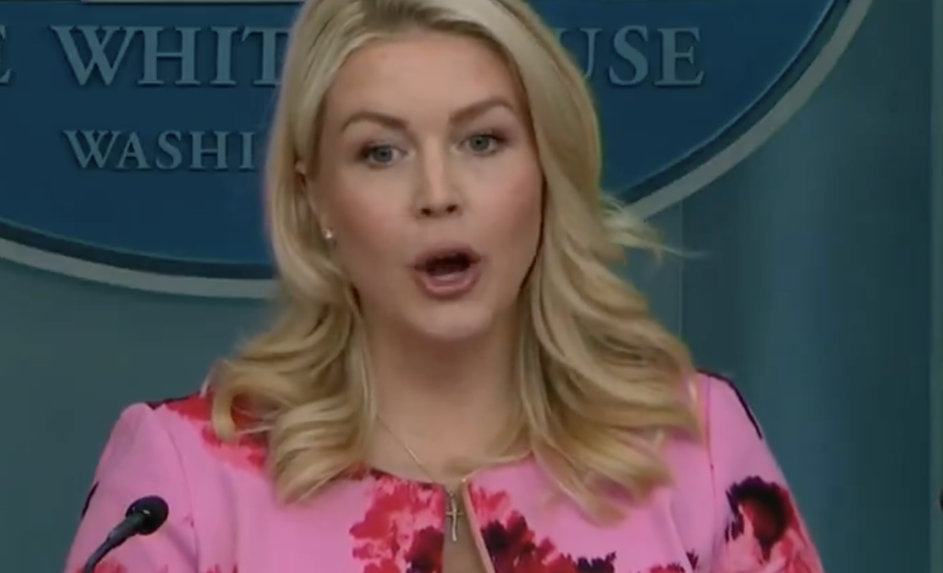 Karoline Leavitt said Americans were smart enough not to accept the word of a constantly lying regime and the jokes really did write themselves