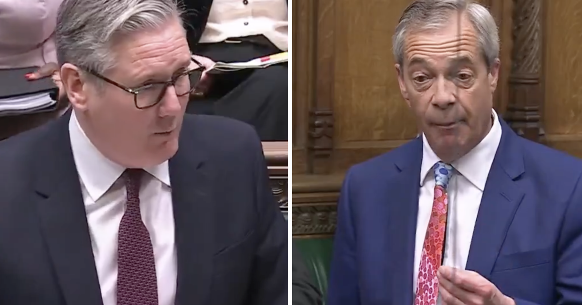 Keir Starmer owned Nigel Farage so hard at PMQs that he and the rest of his Reform UK MPs walked out