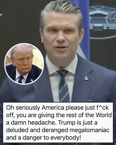 Pete Hegseth said Trump had redrawn the global map to create a 'Greater North America' and set global alarm bells ringing