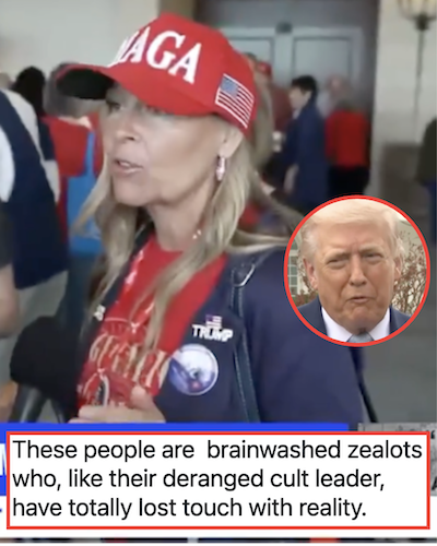 This ultra Maga insisting that ‘genius’ Donald Trump is the ‘president of peace’ goes a long way to explaining the state of America right now