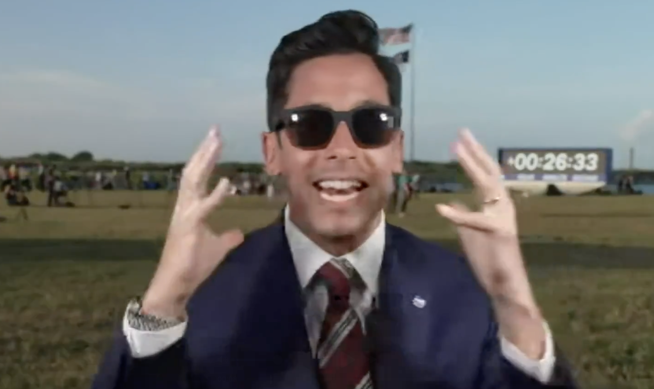 A presener covering the Artemis II launch couldn’t take any more of the conspiracy nonsense so they did this and it’s fabulous