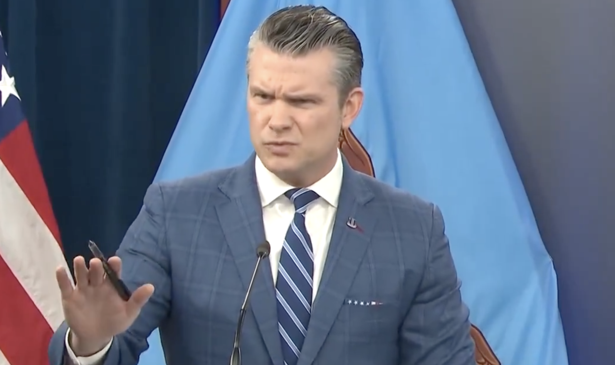 A reporter tried to get Pete Hegseth to actually answer their question and his off the scale offence was giving next level snowflake