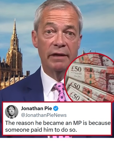 Nigel Farage was given £5 million by Reform’s Thai-based crypto billionaire donor ‘for security’ just before he decided to stand for parliament – 27 extra-large servings of chinny reckon