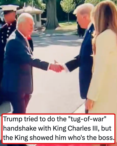 Donald Trump tried to own the King with his yanky handshake thing and ...