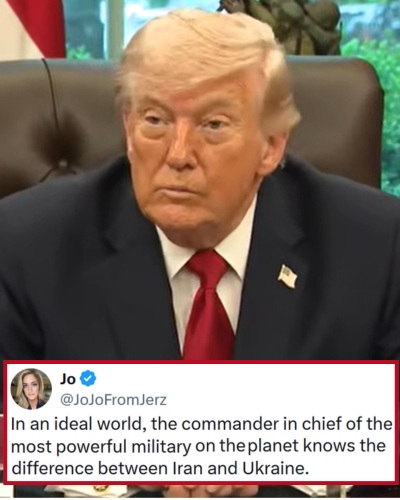 Donald Trump confused Ukraine with Iran, if you were wondering whether President Peace Prize should have the nuclear codes