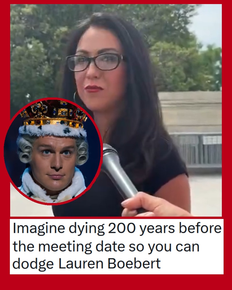 A Fox News reporter and mega Maga Lauren Boebert discussed why she'd refuse to meet 'King George', and history entered the chat