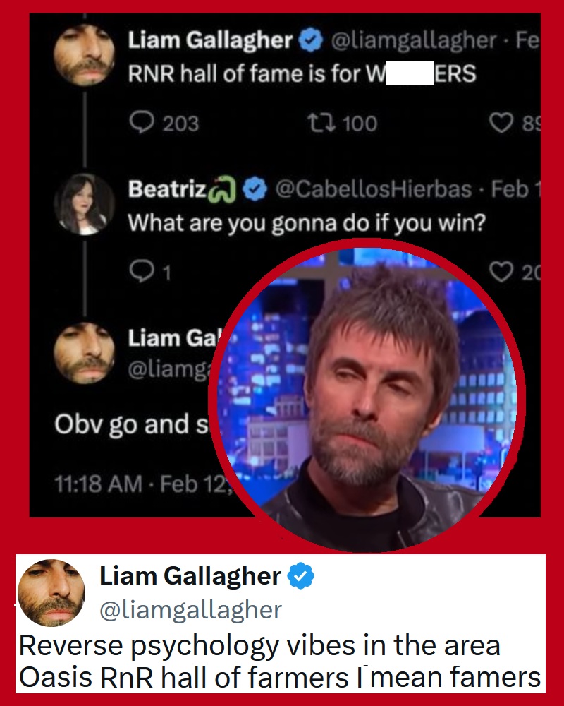 Liam Gallagher thanked fans for voting Oasis into the Rock and Roll Hall of Fame, and his hilarious, expletive-ridden previous comments about the award went viral