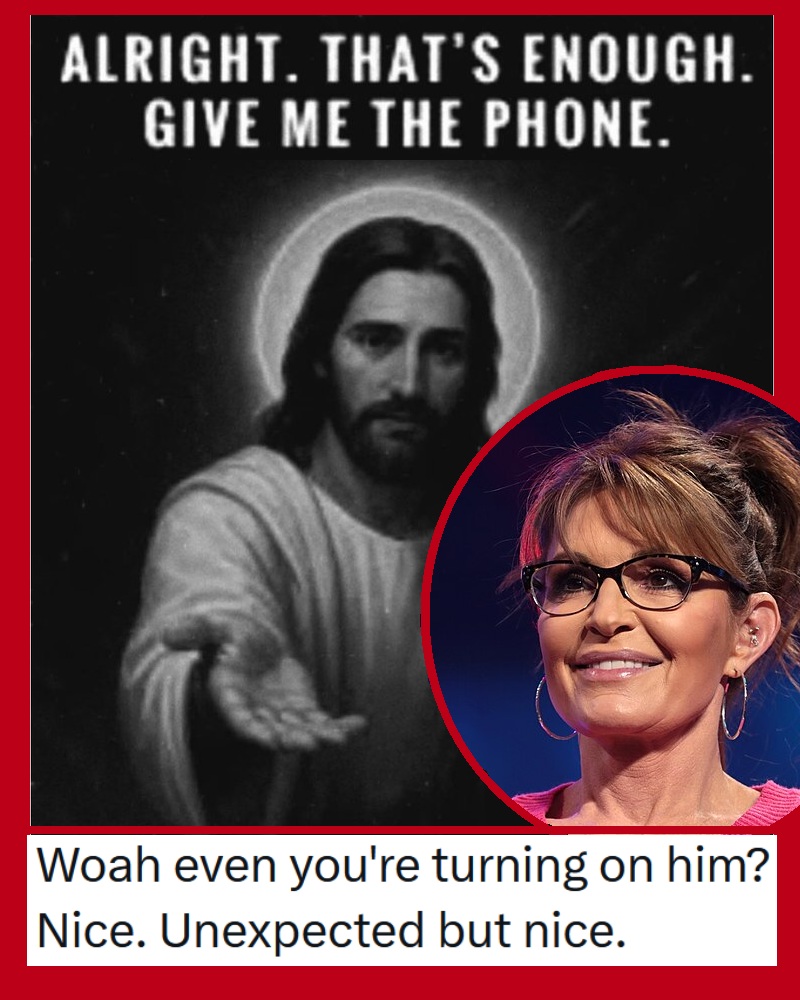 Trump followed up Doctor Jesus with another borderline blasphemous post, and Sarah Palin (yes, that one!) had the perfect funny response