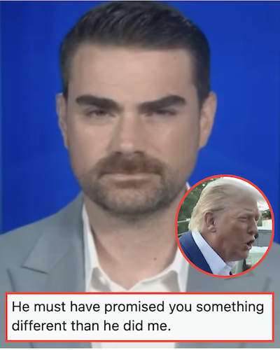 Ben Shapiro said Donald Trump is the only President brave enough to keep his promises and he got ratio’d right back into irrelevance
