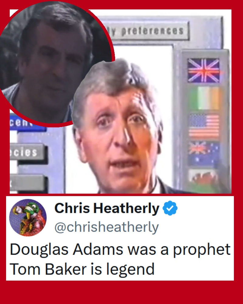 This wonderful clip of Douglas Adams and Tom Baker predicted AI assistants and the internet way back in 1990