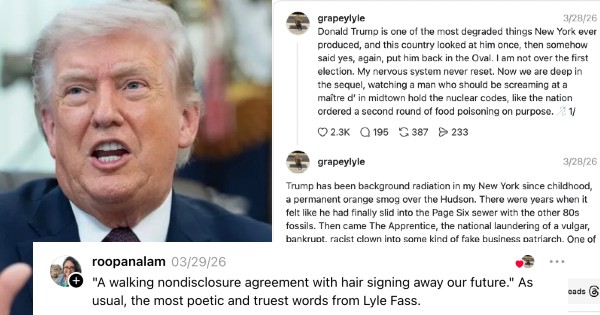 This absolutely poetically brutal takedown of Donald Trump’s character by a fellow New Yorker is truly one for the ages