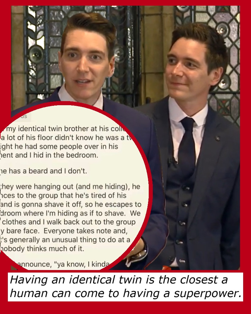 This hilarious story of identical twins pranking their college friends is top tier twinning
