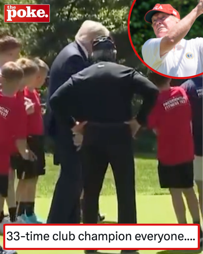 Donald Trump tried to impress the kids with his golf skills on the putting green and it went just as well as you’d expect