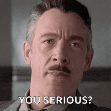 J Jonah Jameson bursting out laughing