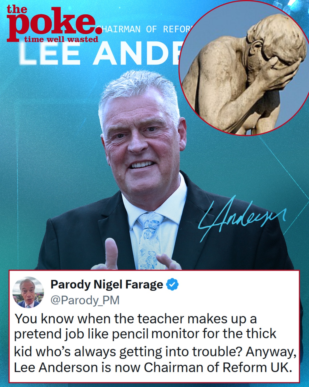 16 absolutely brutal votes of no confidence in Lee Anderson – the new Chairman of Reform UK