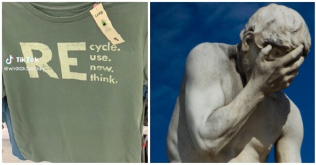 There’s a very NSFW message hidden in the environmental messaging on this t-shirt