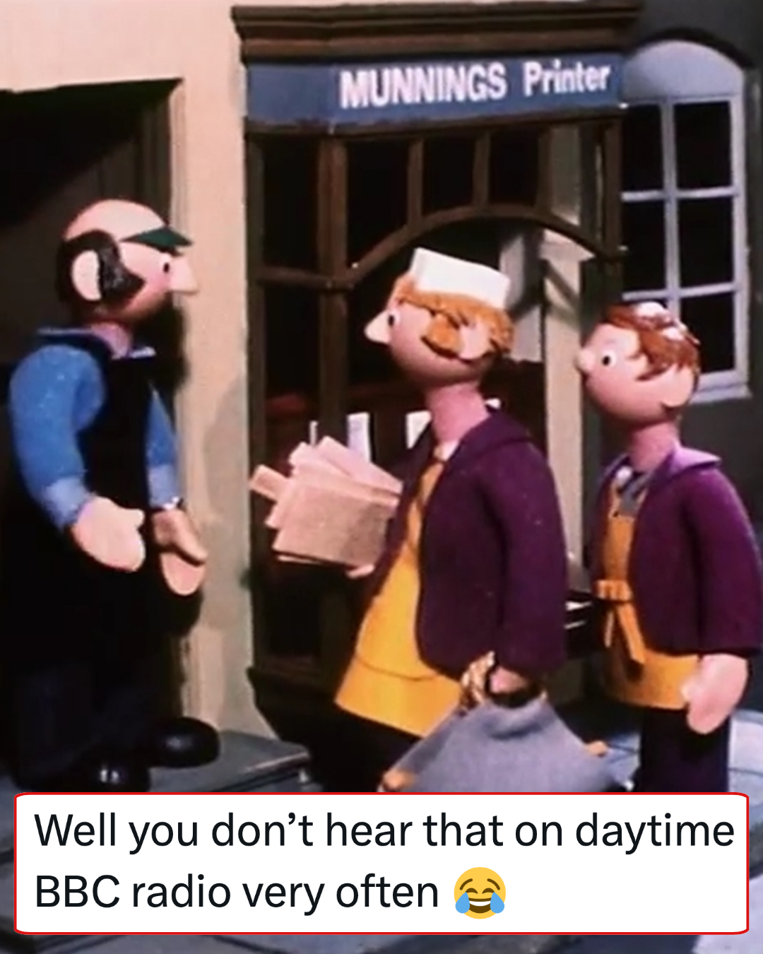 A BBC local radio clip of Trumpton just dropped the C-bomb in a completely unexpected and utterly hilarious manner
