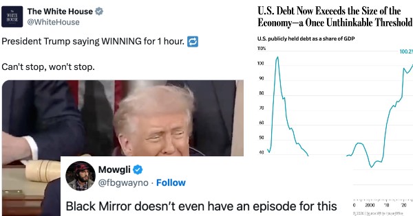 The White House posted an hour-long video of Donald Trump just saying “winning” on a loop – 15 people calling out this clear loser behaviour