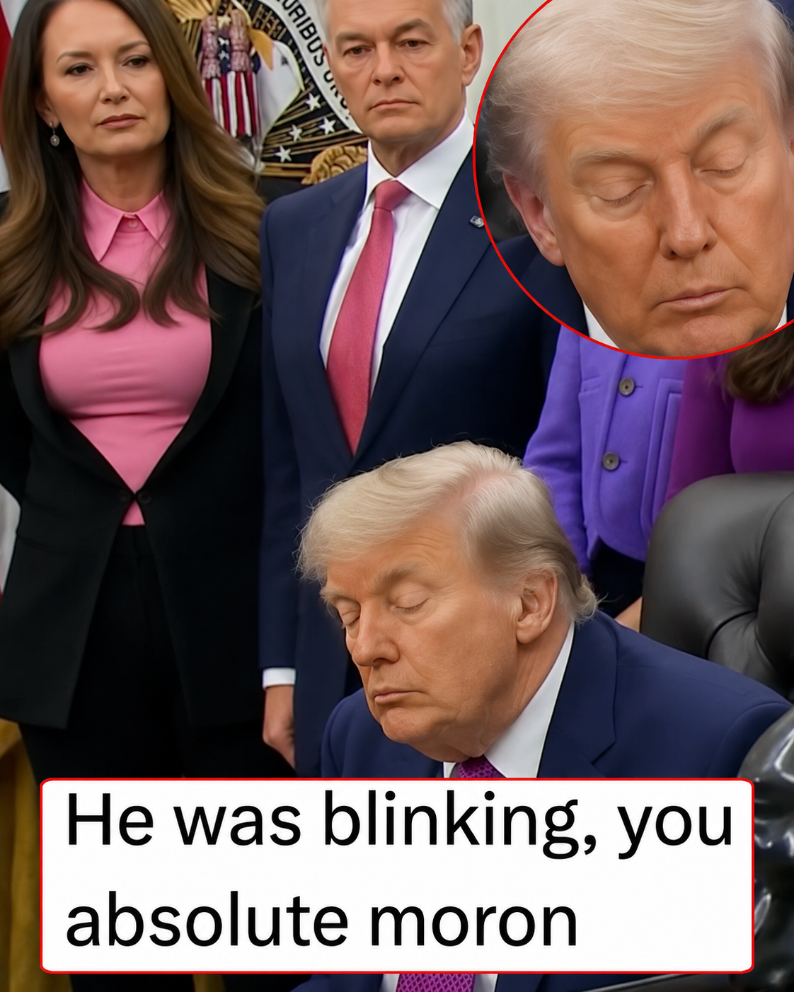 This ultra Maga insisted Trump wasn’t asleep he was only blinking and it made the whole thing even funnier